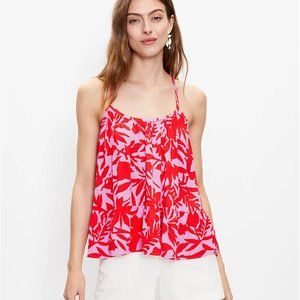 Tropic Shirred Peplum Cami - LOFT